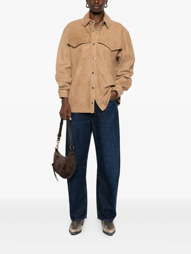 Alternative view of Jeans Citizens Of Humanity button-fastening wide-leg albastru