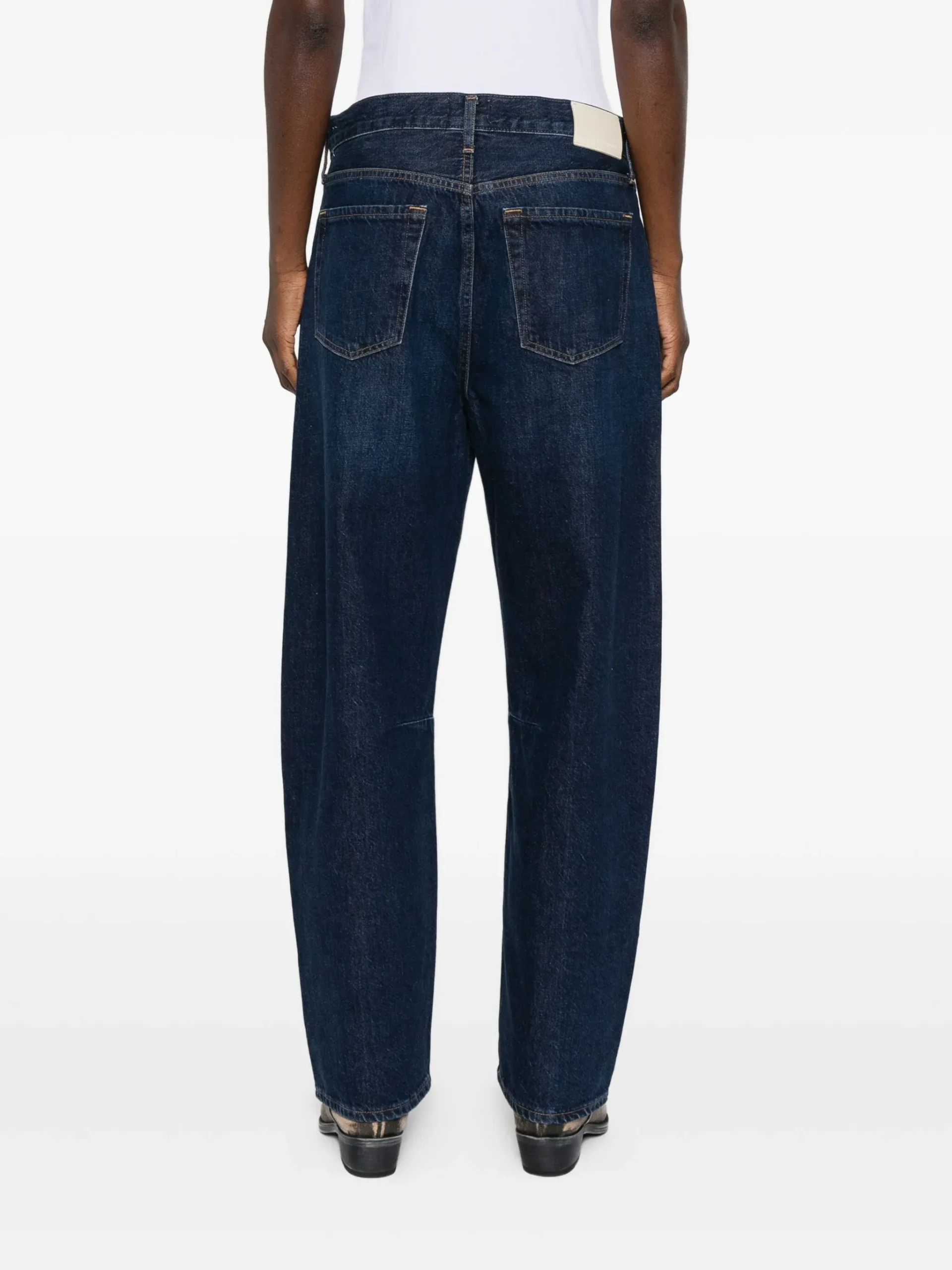Jeans Citizens Of Humanity button-fastening wide-leg albastru - imagine 4