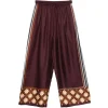 Pantaloni ALEMAIS Wilson Silk Palazzo visiniu