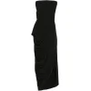 Rochia maxi Stella McCartney Draped Asymmetric negru