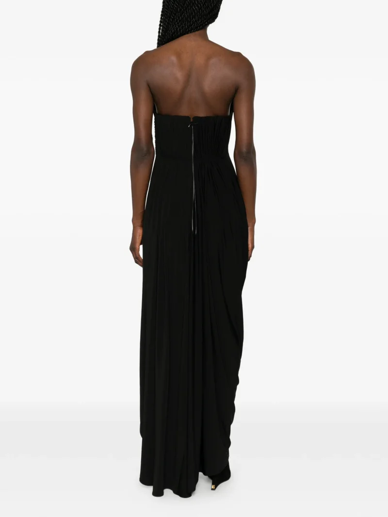Alternative view of Rochia maxi Stella McCartney Draped Asymmetric negru