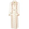 Rochie Zimmermann geometric-print belted bej