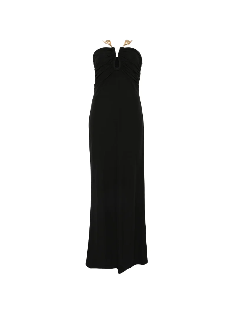 Rochie maxi Cult Gaia Emir floral-detail negru