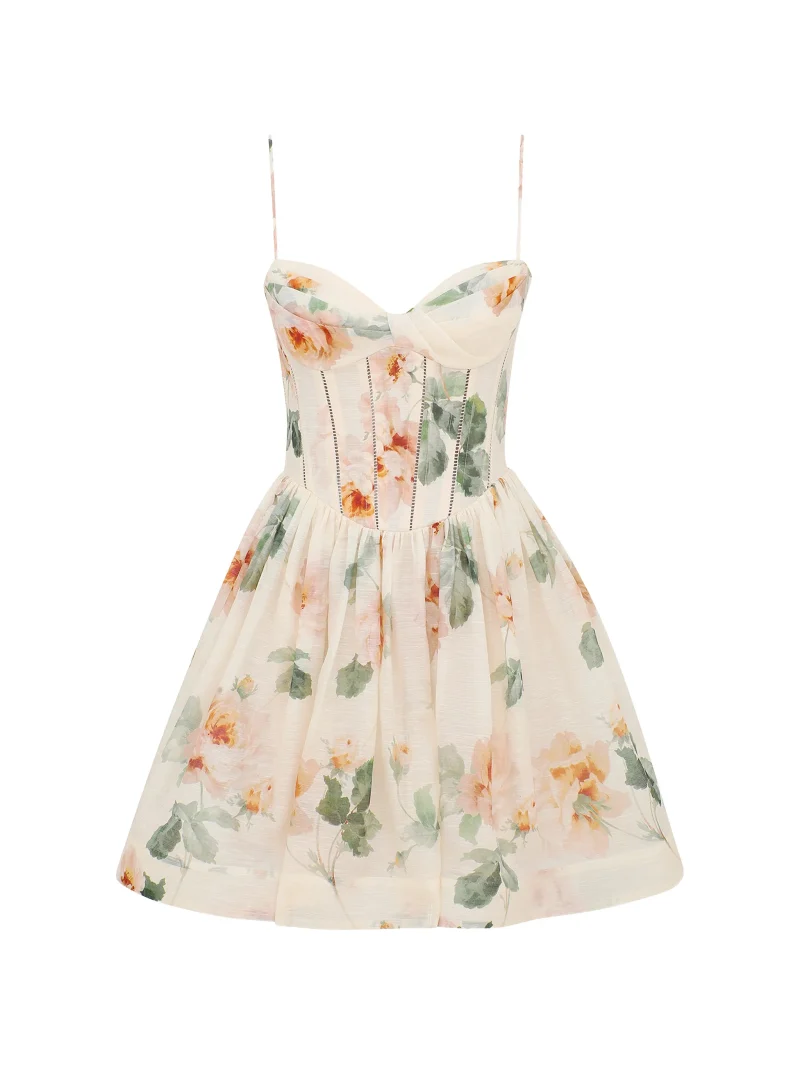 Rochie mini Zimmermann Carousel floral-print multicolor