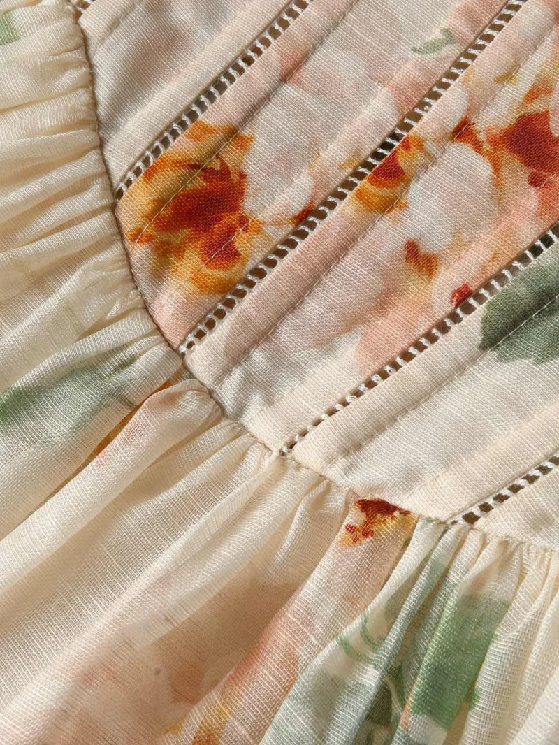 Alternative view of Rochie mini Zimmermann Carousel floral-print multicolor