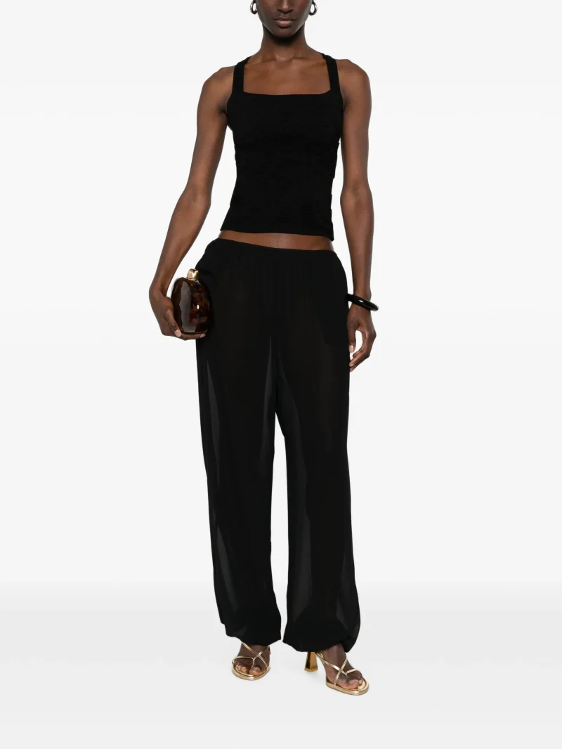 Alternative view of Top Cult Gaia stells embroidered negru