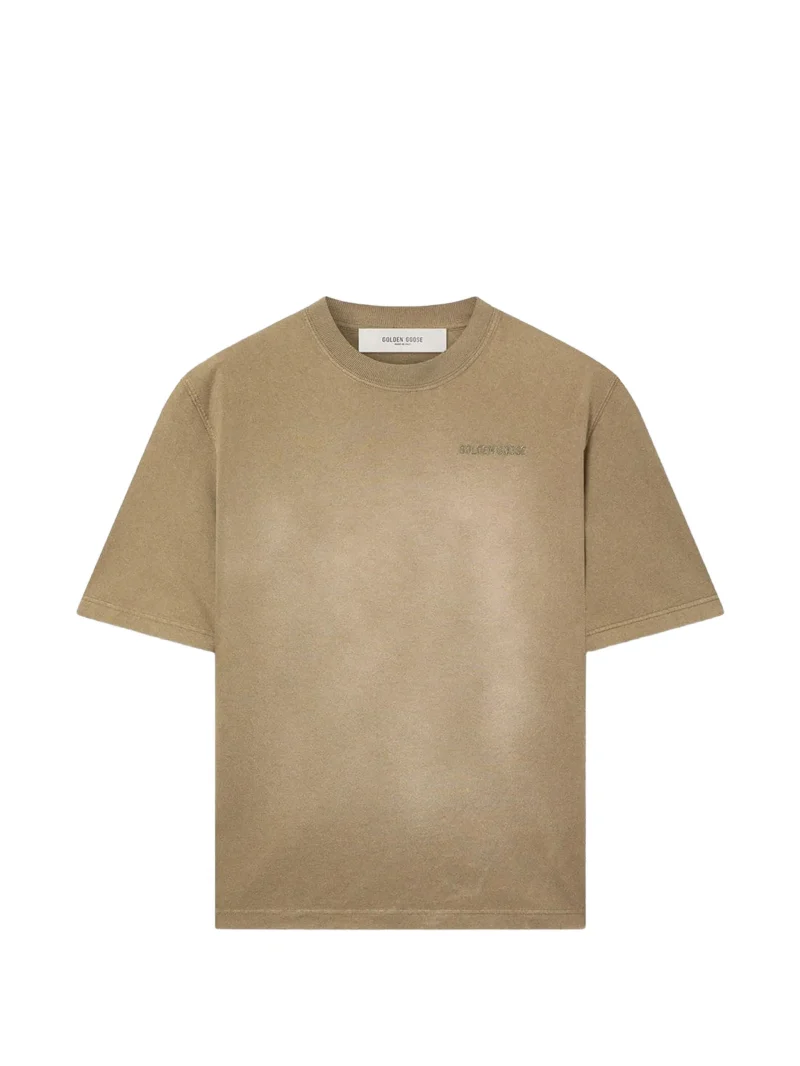 Tricou Golden Goose crew-neck bej
