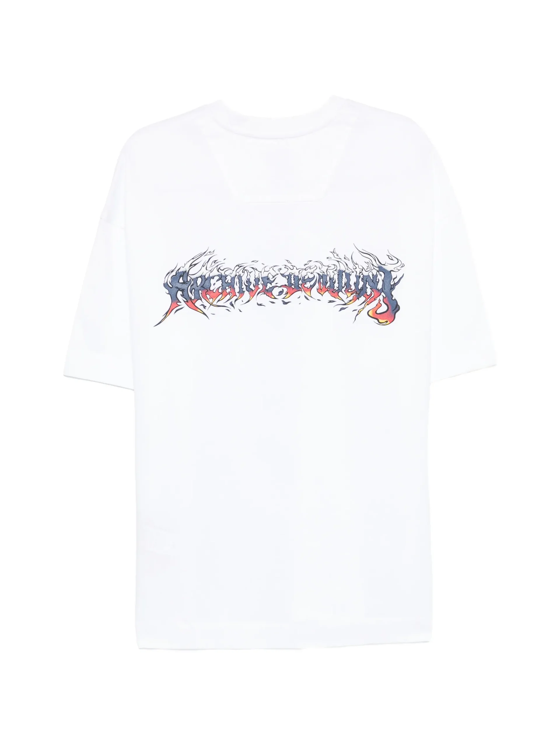 Tricou Juun.J graphic-print cotton alb - imagine 2