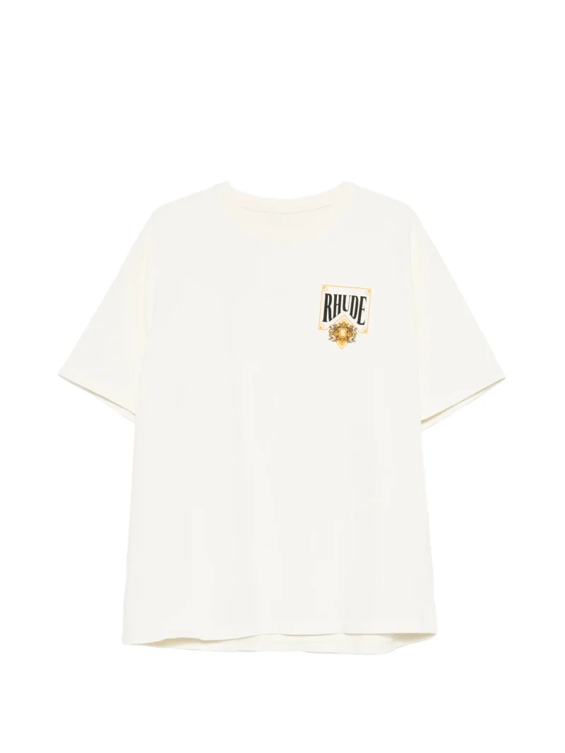 Tricou RHUDE logo-print alb