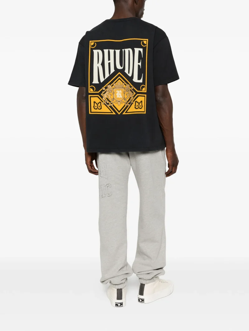 Alternative view of Tricou RHUDE logo-print negru