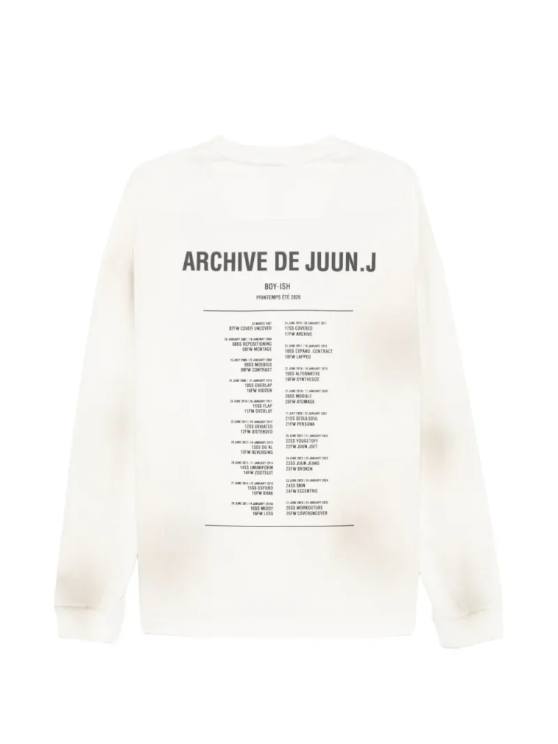 Alternative view of Bluza Juun.J Logo-Embroidered Long-Sleeve bej
