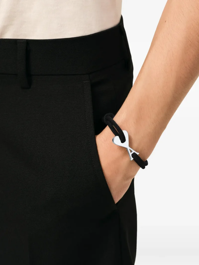 Alternative view of Bratara AMI Paris Ami De Coeur Cord negru