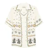 Camasa ALEMAIS Graphic-Print ecru