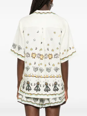 Alternative view of Camasa ALEMAIS Graphic-Print ecru