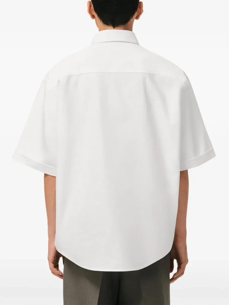 Alternative view of Camasa AMI Paris Ami De Coeur Embroidered Boxy alb