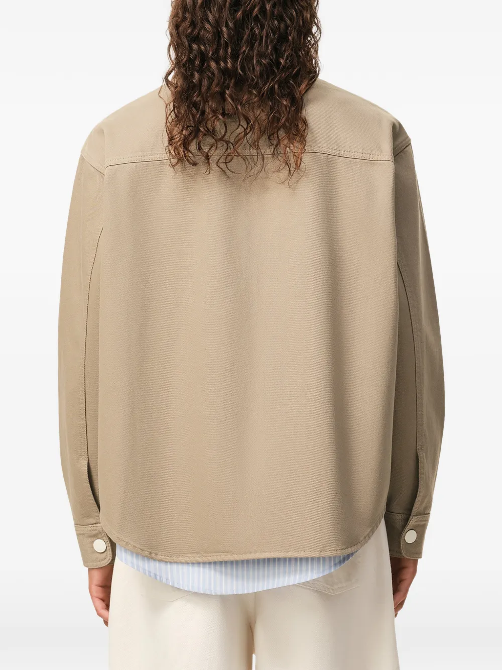 Camasa AMI Paris Logo-Patch bej - imagine 3