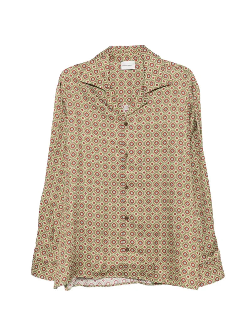 Camasa Drole De Monsieur Geometric-Pattern verde