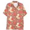 Camasa Drole De Monsieur Hibiscus Club Striped roz