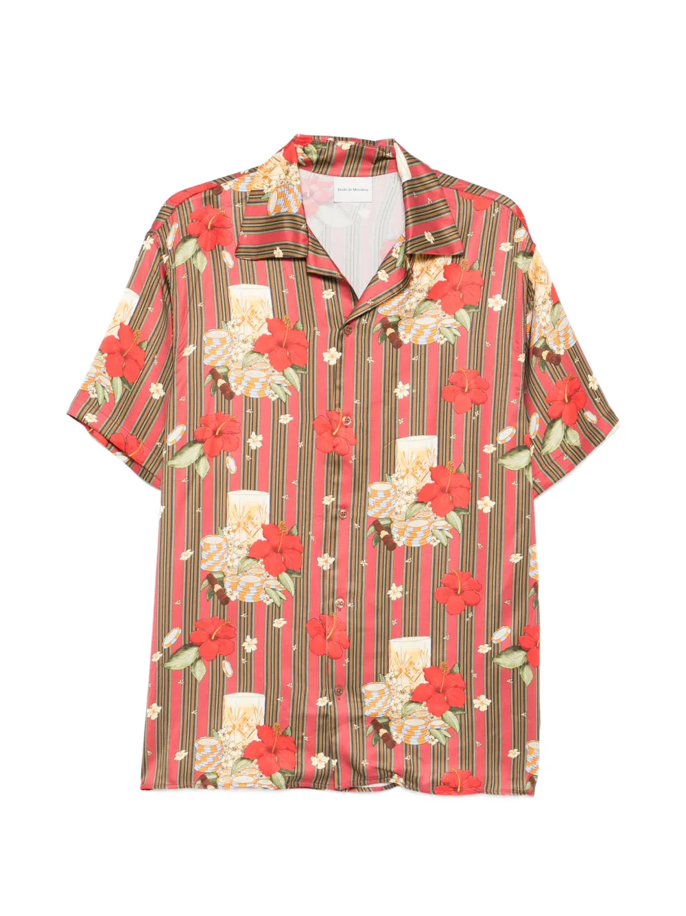 Camasa Drole De Monsieur Hibiscus Club Striped roz