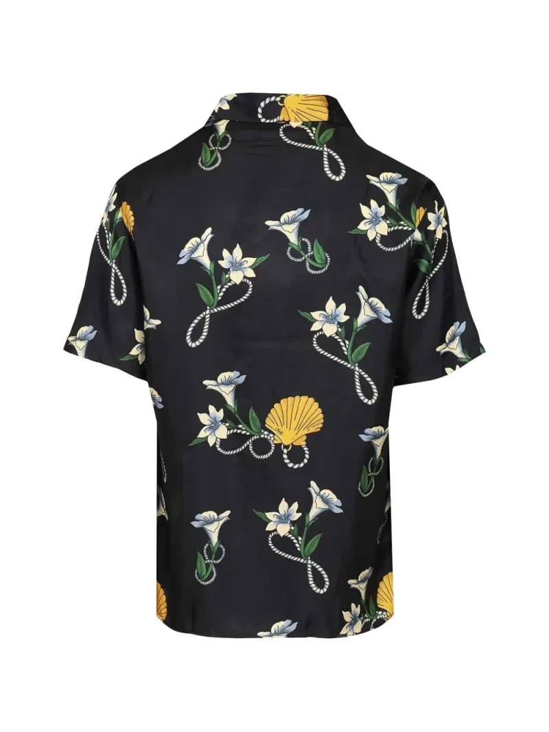 Alternative view of Camasa Drole De Monsieur Shell Floral Silk bleumarin