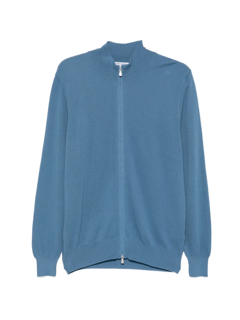 Cardigan Gran Sasso Zip-Up albastru