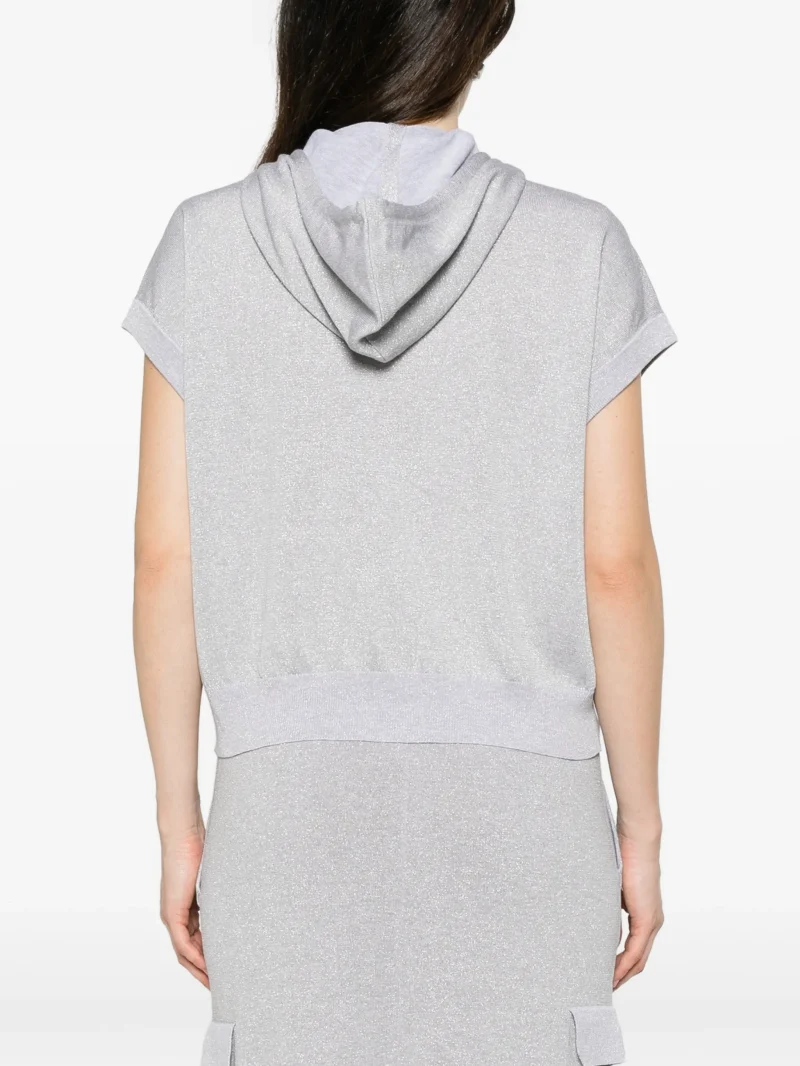 Alternative view of Cardigan Peserico Cap-Sleeve Zip-Up gri