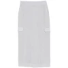 Fusta midi Peserico Metallic-Effect Cargo-Pocket gri