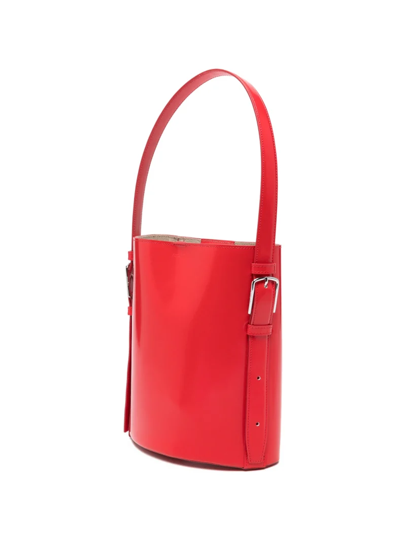 Alternative view of Geanta Coperni Logo-Detail Leather Bucket rosu