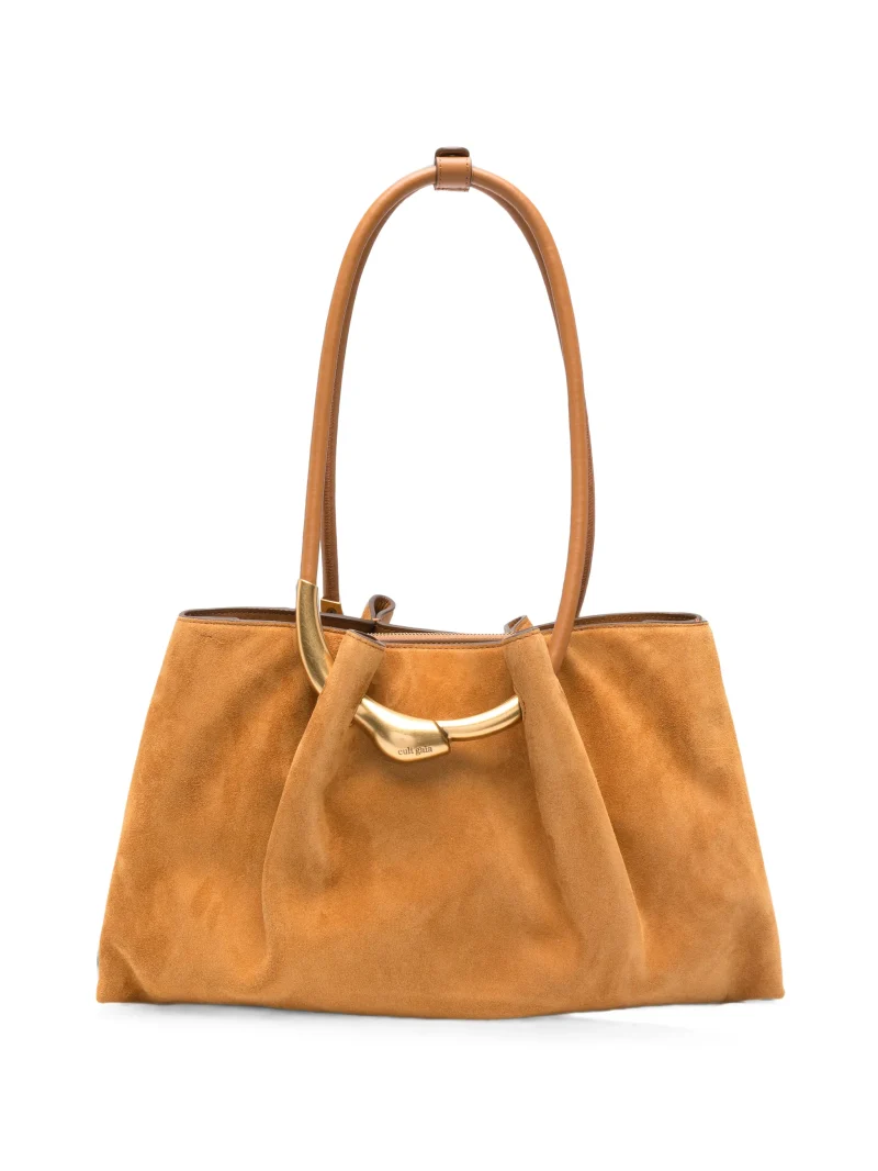 Geanta Cult Gaia Sculptural-Hardware Suede Shoulder maro