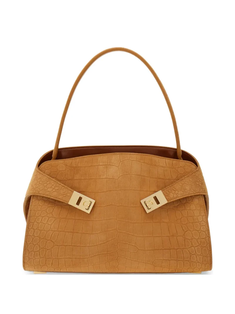 Geanta Ferragamo Hug Soft Shoulder maro