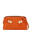 Geanta mini Ferragamo Hug Crossbody portocaliu