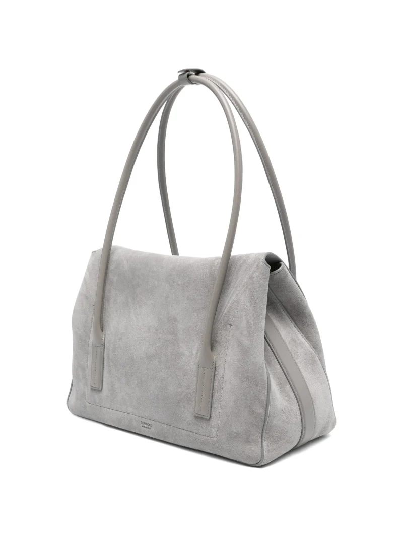 Alternative view of Geanta tote Tote TOM FORD Eclipse Padlock Suede gri