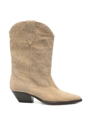 Ghete Isabel Marant Duerto Suede Cowboy bej