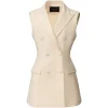 Jacheta Fabiana Filippi Double-Breasted Sleeveless bej