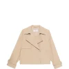 Jacheta Peserico Double-Breasted Cropped bej