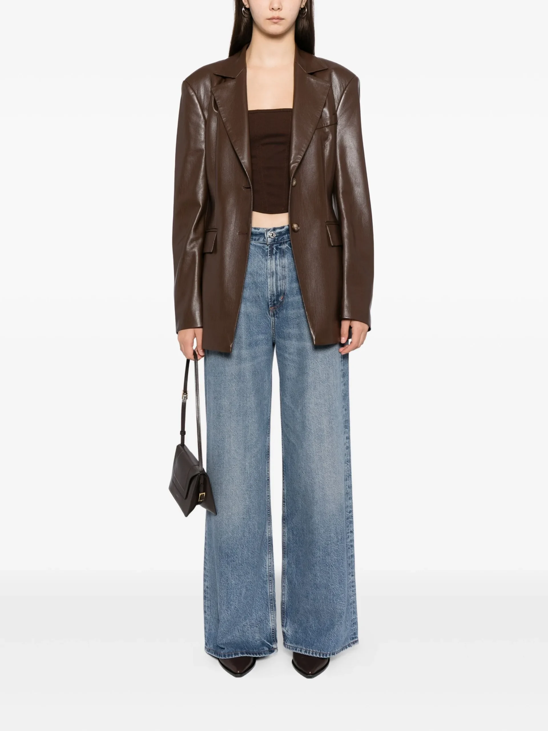 Jeans Citizens Of Humanity Paloma baggy albastru - imagine 2