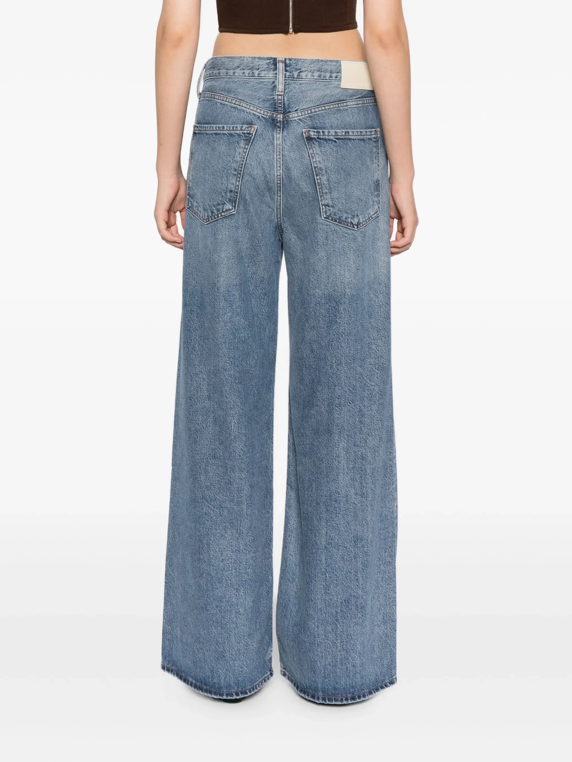 Jeans Citizens Of Humanity Paloma baggy albastru - imagine 4