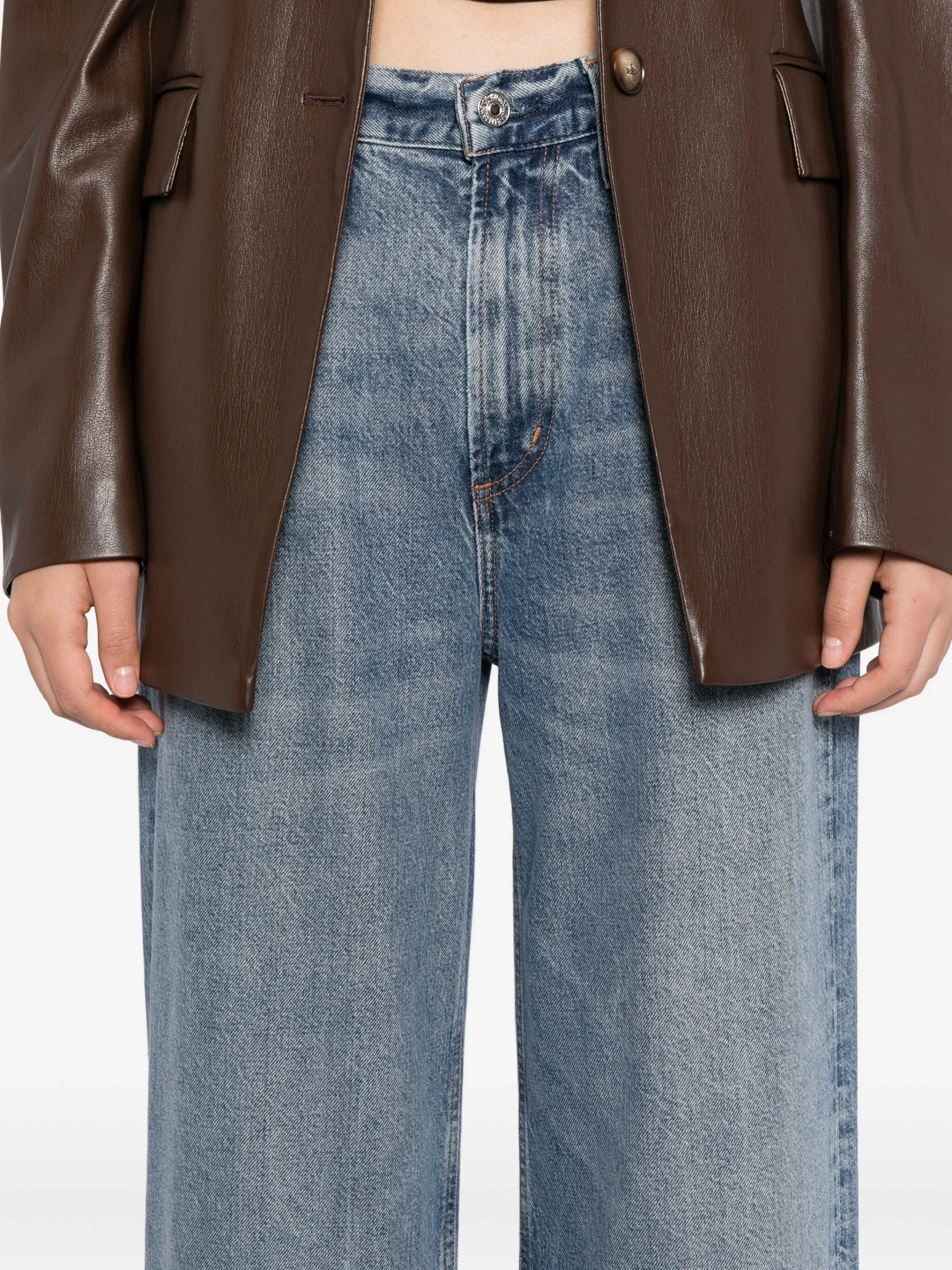 Jeans Citizens Of Humanity Paloma baggy albastru - imagine 3