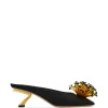 Mules Ferragamo Floral Embellished negru