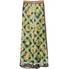 Pantaloni ALEMAIS Liana Floral Palazzo verde