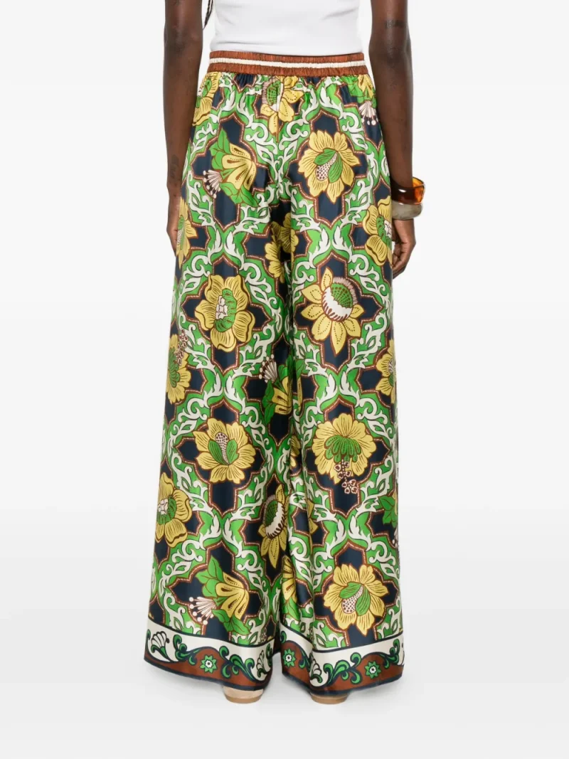 Alternative view of Pantaloni ALEMAIS Liana Floral Palazzo verde