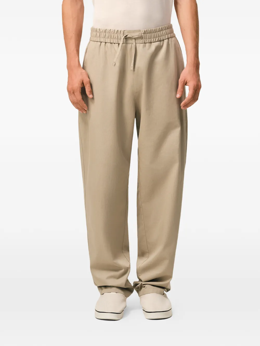 Pantaloni AMI Paris Elasticated-Waist bej - imagine 3