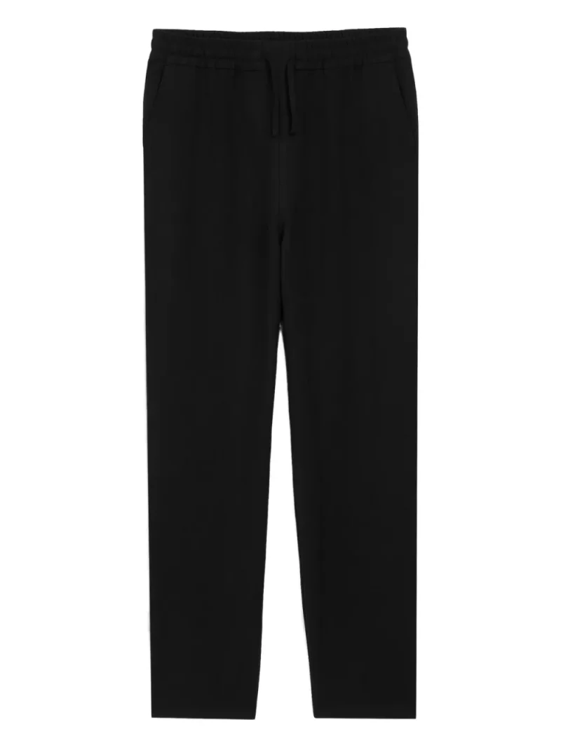 Pantaloni AMI Paris Elasticated Waist Drawstring negru