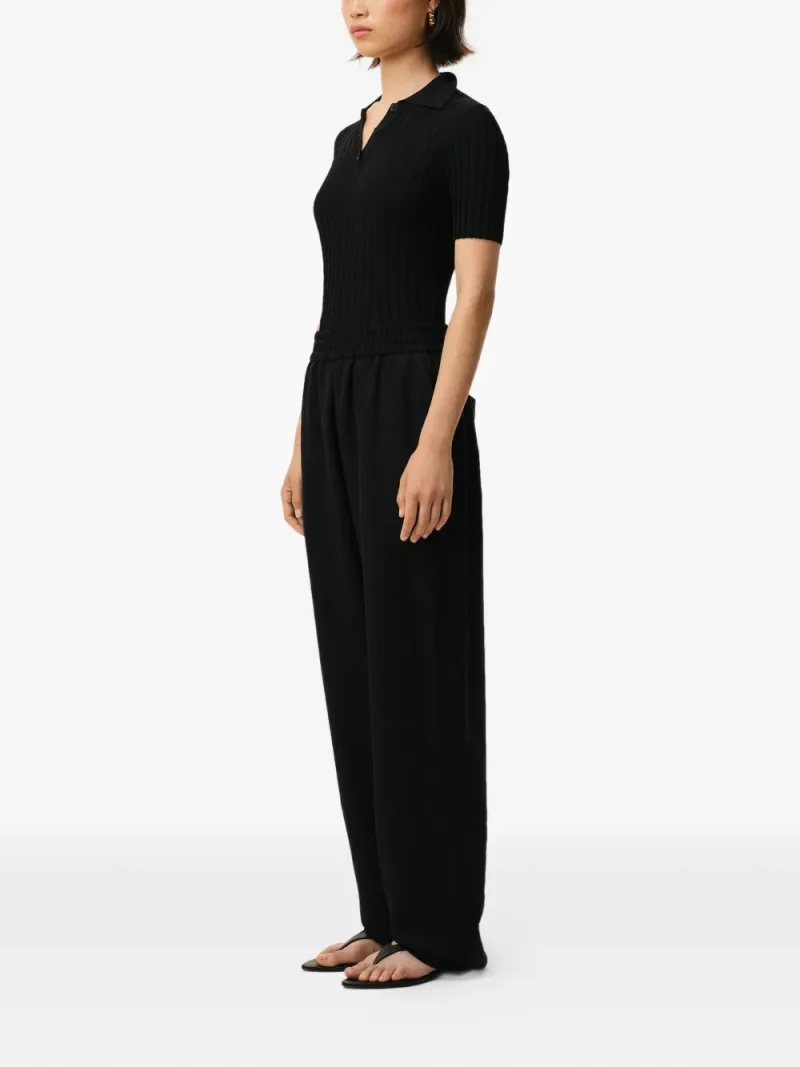 Alternative view of Pantaloni AMI Paris Elasticated Waist negru