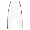 Pantaloni Coperni Zip-Embellished Stripe alb