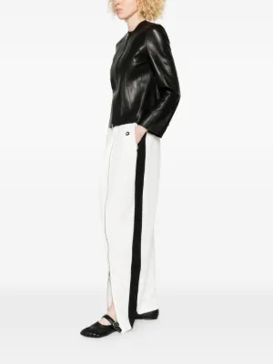 Alternative view of Pantaloni Coperni Zip-Embellished Stripe alb