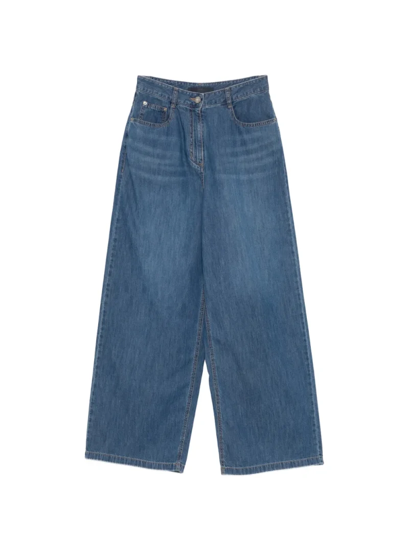 Pantaloni denim Juun.J Belt-loop Pocket albastru