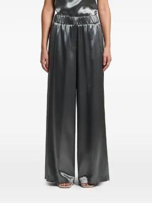 Pantaloni Peserico Fluid Satin gri