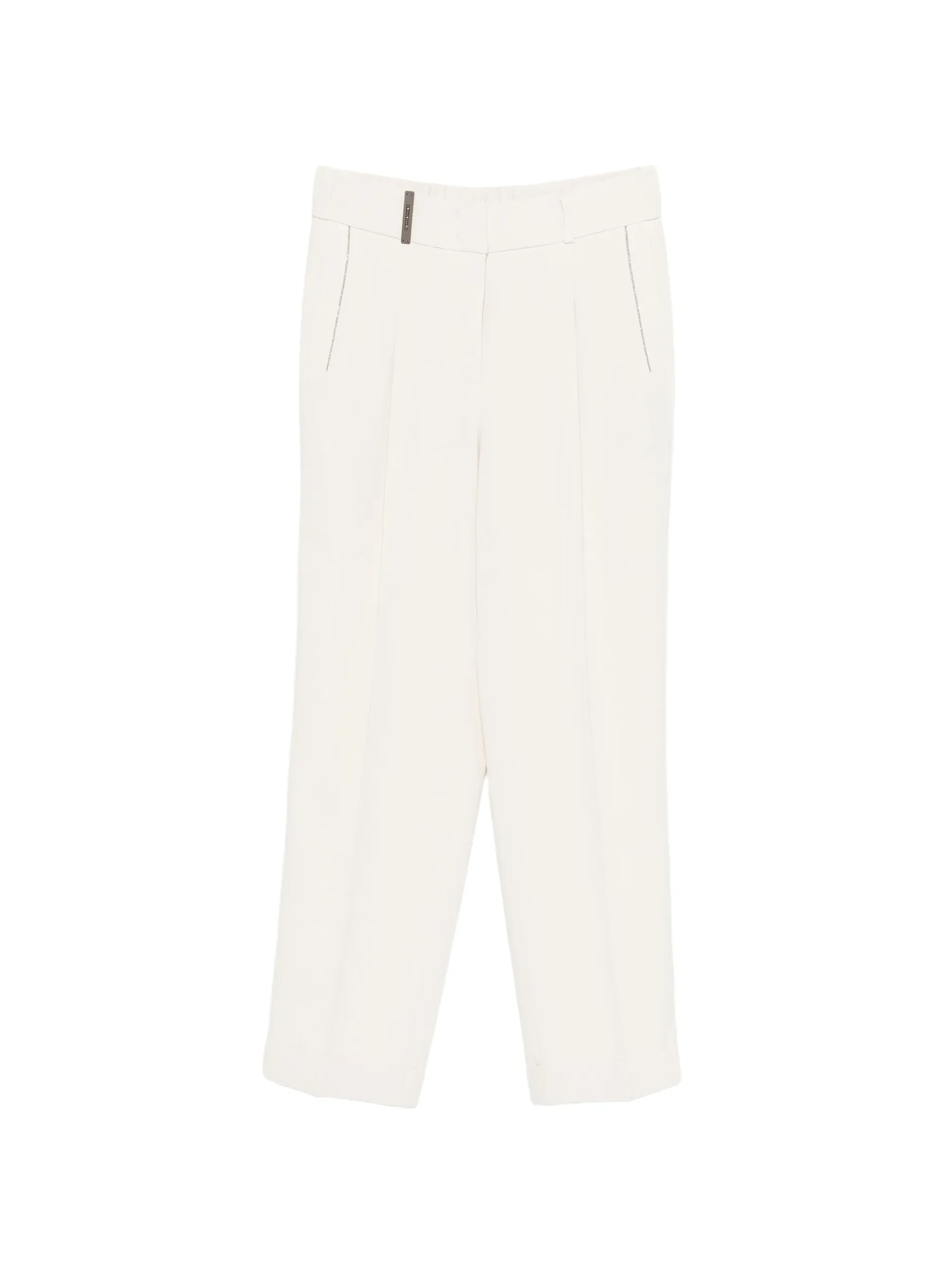 Pantaloni Peserico Pin-Stripe Pleat bej