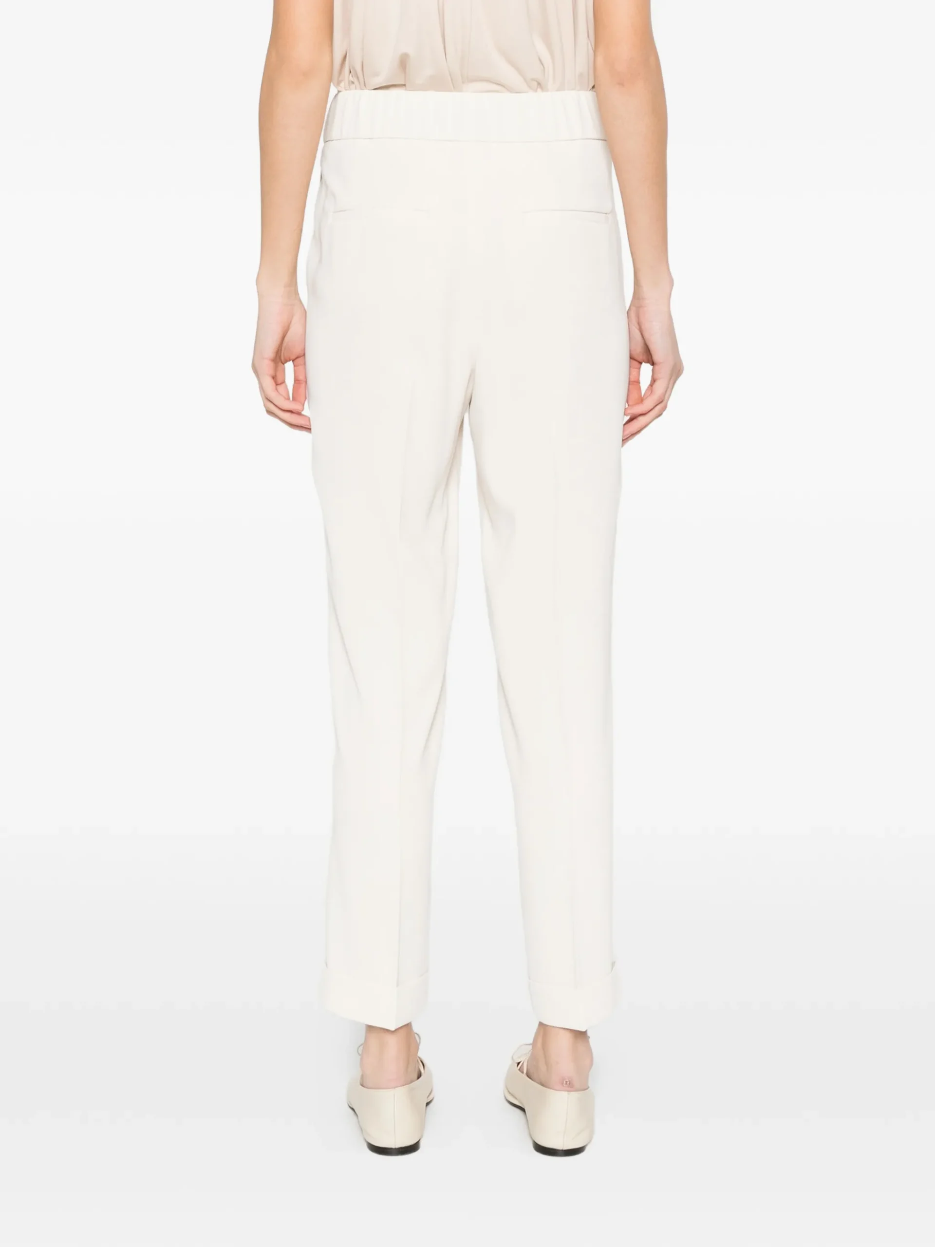 Pantaloni Peserico Pin-Stripe Pleat bej - imagine 2